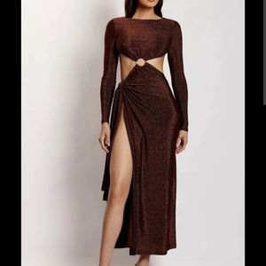 Meshki christina backless maxi wrap dress